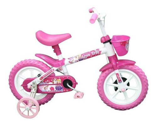 Bicicleta Rodinha Infantil Arco Iris Aro 12 Rosa Menina