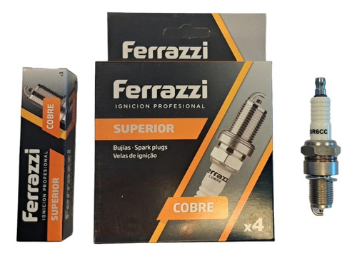 Kit 4 Bujías Ferrazzi Cobre Polo Classic 1.6 Sr6cc