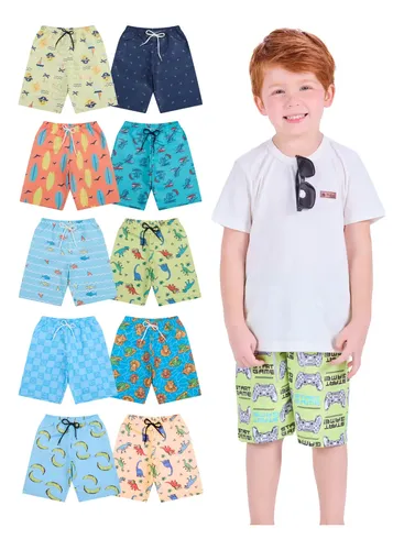 Kit 4 Bermudas de Tactel Escolar (Menino, 4 a 16)
