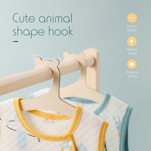 50 Perchas De Madera Para Bebés, Perchas Para Niños Pequeños