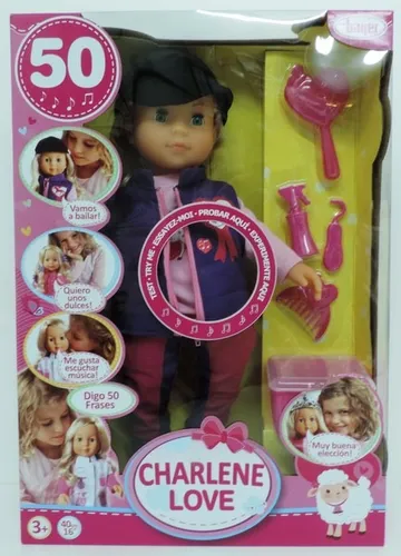 Muñeca Charlene Equitación 40cm 50 Frases C/accs Jlt 9404420