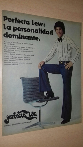 P312 Clipping Publicidad Pantalon Perfecta Lew Año 1975