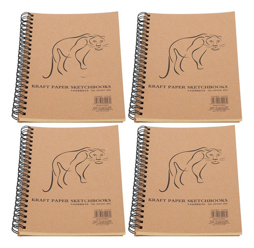 Materiais De Arte - Caderno De Desenho Em Papel Kraft (4)