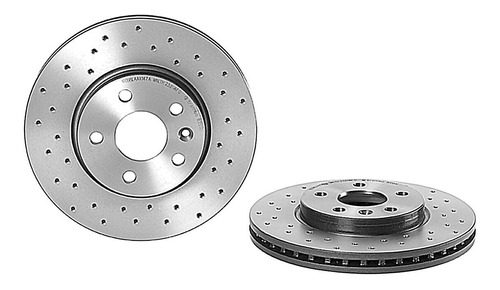 2 Discos Brembo Hiperventilados Hierro Gris Cruze 10 A 17