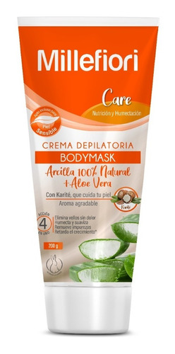 Crema Depilatoria Corporal Arcilla 100% Natural + Aloe Vera