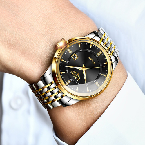 Reloj Para Hombre Cuarzo Analógico Correa Acero Inoxidable