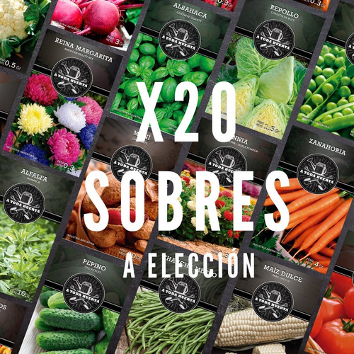 Semillas Huerta Con 20 Sobres A Elección