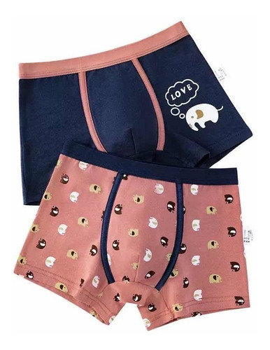 Set De 2 Bóxers, Ropa Interior Niños Cangrejos Y Elefante