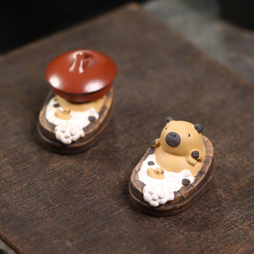 Capybara Mini Tea Pet Figurine Kung Fu Tea Modelo De Mascota