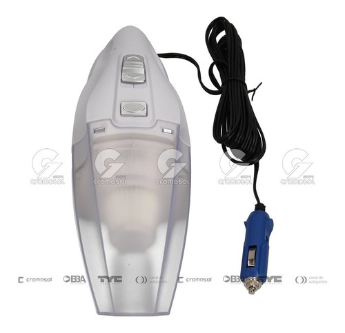 Imagen 2 de 8 de Aspiradora Portatil Para Auto 12v 60w Blanca