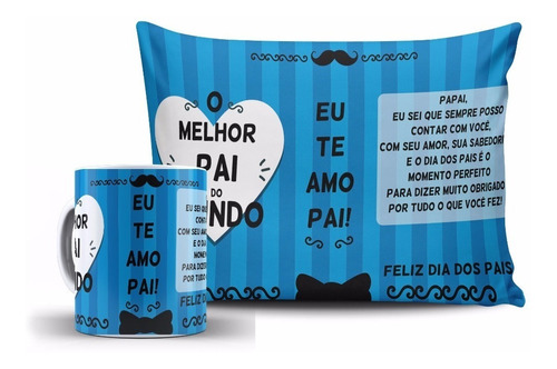 Dia Dos Pais Kit Presente Almofada+caneca Promoção Papai