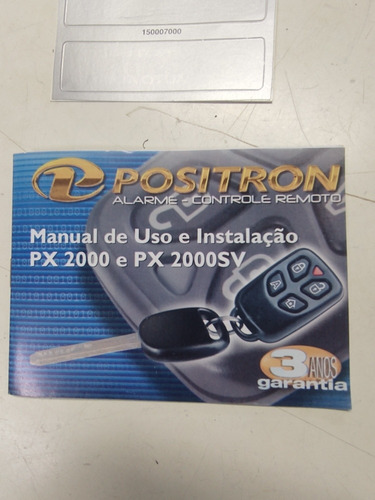 Manual Alarme Positron Uso E Estalacao Px 2000 Px 2000sv (Usado)