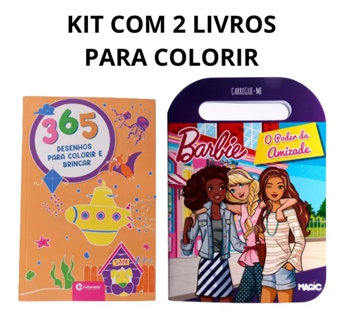 Kit 2 Livros De Colorir Barbie com Adesivos e Aquarela Dia Das Crianças :  : Brinquedos e Jogos