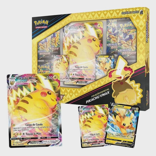 Box Pokemon Pikachu Vmax Especial Realeza Absoluta Copag