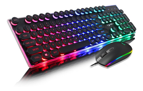 Hxsj V300y Backlight Colorido Teclado Para Jogos Teclado