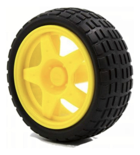 1 Pieza De Llanta Para Motorreductor Amarillo Sumobot Robot