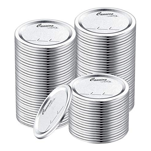 72pcs Canning Lids With Rings Regular Mouth, For L9v8s