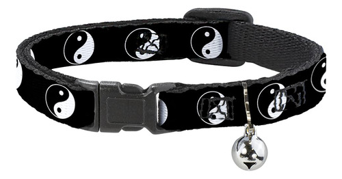 Collar De Gato Breakaway Yin Yang Símbolo Negro Blanco 8 A.