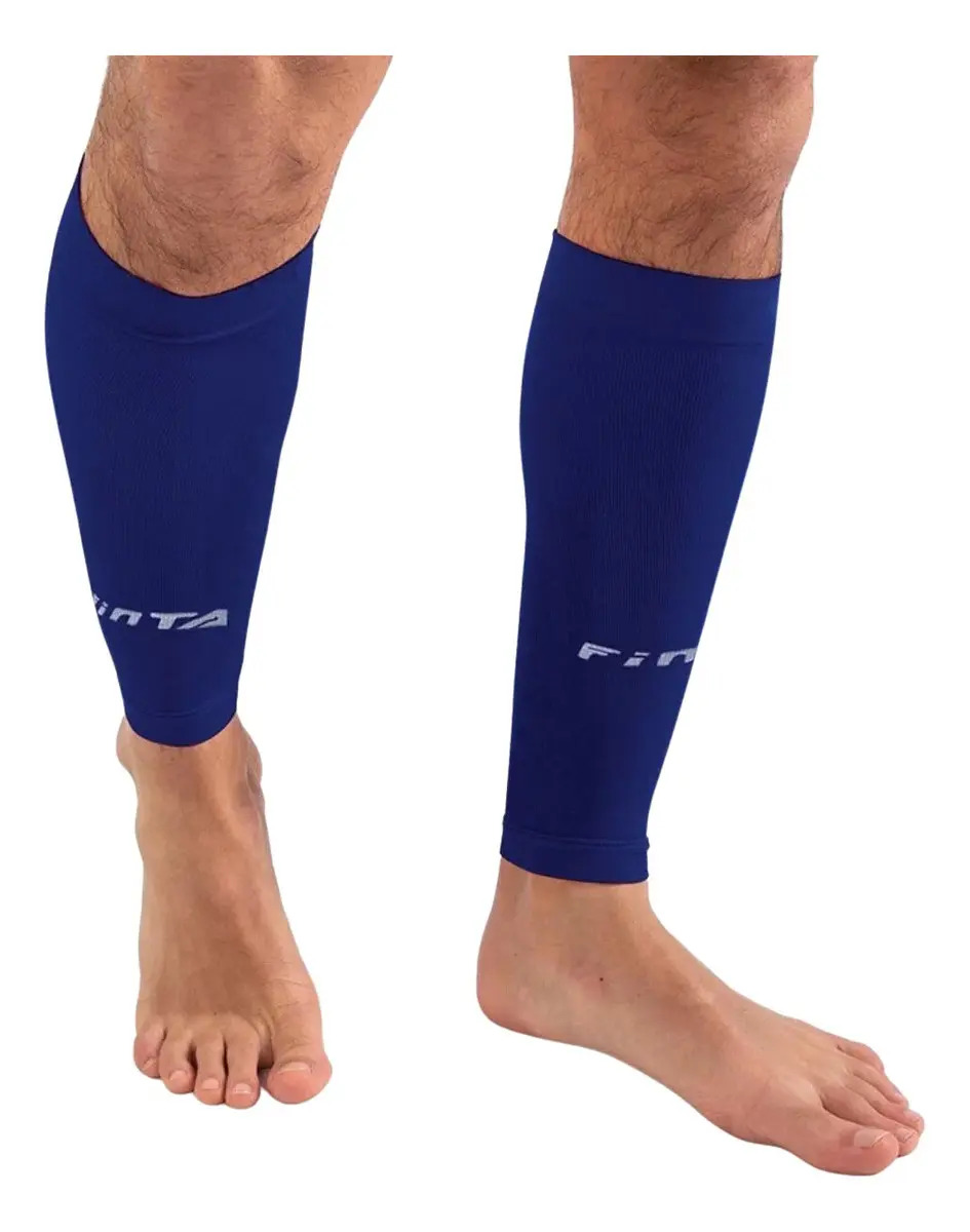 Canelito Finta Compressão Pró Adulto Meião Cortado Cor Azul Tamanho 38ao43