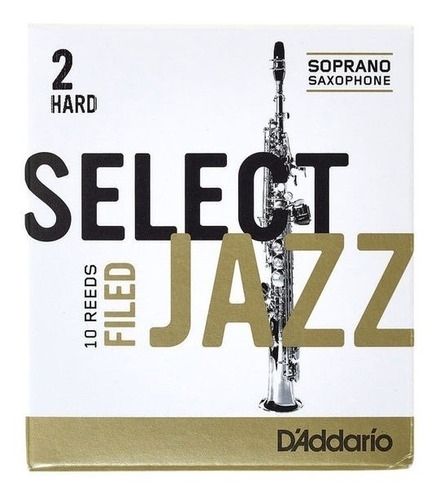 Caixa 10 Palhetas Select Jazz - Filed - Sax Soprano 2 Hard