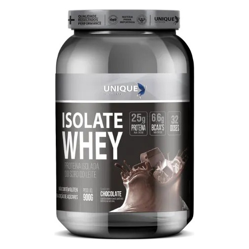 Isolate Whey Unique Nutrition  900g - Sabor Chocolate