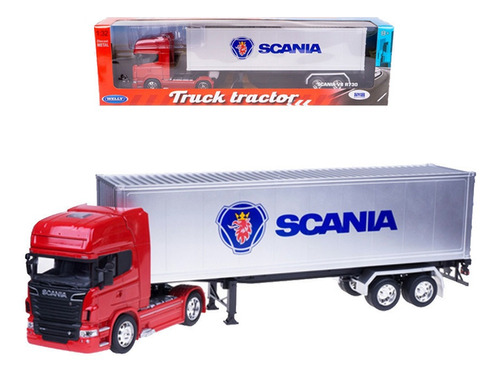 Camion De Coleccion Scania R730 Con Contenedor Welly St