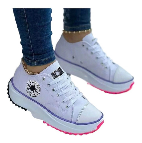 Zapatillas Con Plataforma Para Mujer, Estilo Casual