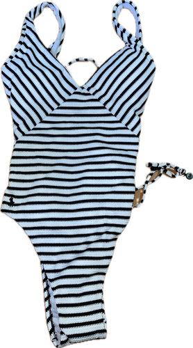 Polo Lauren Ralph Enterizo Blanco Traje Baño Vestido M Med