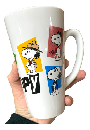 Taza De Cerámica Peanuts Snoopy De 473 Ml Nueva Blanco Snoopy