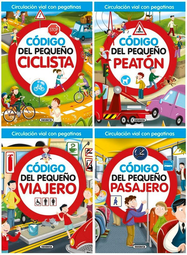 Circulaciãâ³n Vial Con Pegatinas (4 Tãâtulos), De Susaeta, Equipo. Editorial Susaeta, Tapa Dura En Español