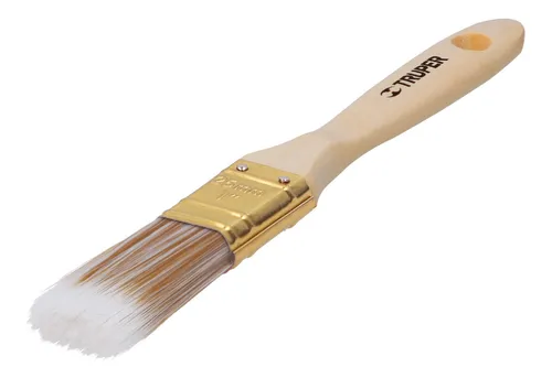 Brocha Cerdas Sintéticas,mango De Madera, Corte Recto, 1