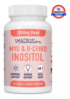 Myo Inositol & D-chiro 2050mg Equilibrio Hormonal Americano Sabor Sin Sabor