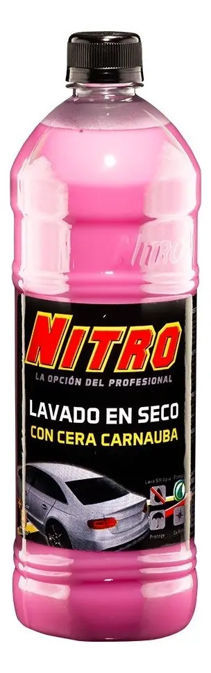 Lavado en Seco con Cera Carnauba Nitro 900 ml Brillo y Protección Auto