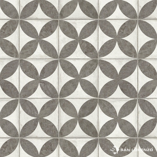 Imagen 1 de 8 de Ceramica De Piso Flower Black 45,3x45,3 1ra Cal San Lorenzo