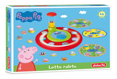 Juego De Mesa Didacta Super Lotto Con Ruleta Peppa Pig