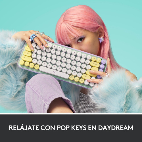 Imagen 2 de 9 de Teclado Inalámbrico Logitech Pop Daydream, Teclas Emojis
