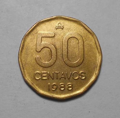 Argentina Moneda De 50 Centavos De Austral 1988 - Km#99 