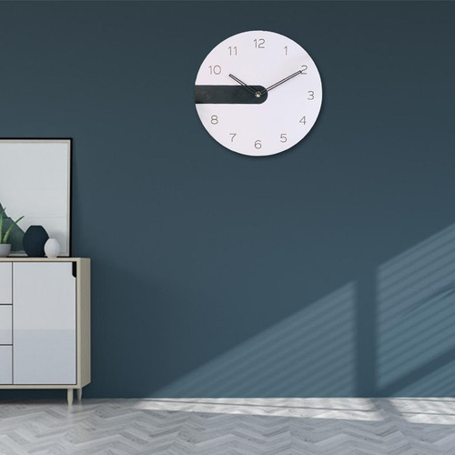 Reloj De Pared Circular De 12 '' Que No Hace Tictac, Negro