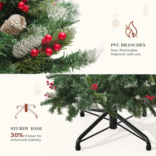 Árbol De Navidad Yitahome, Madera De Pino Predecorada, Preil