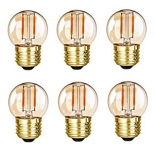 Grensk - G40 Edison Led Filament Mini Globe Light Bulbs 1w E