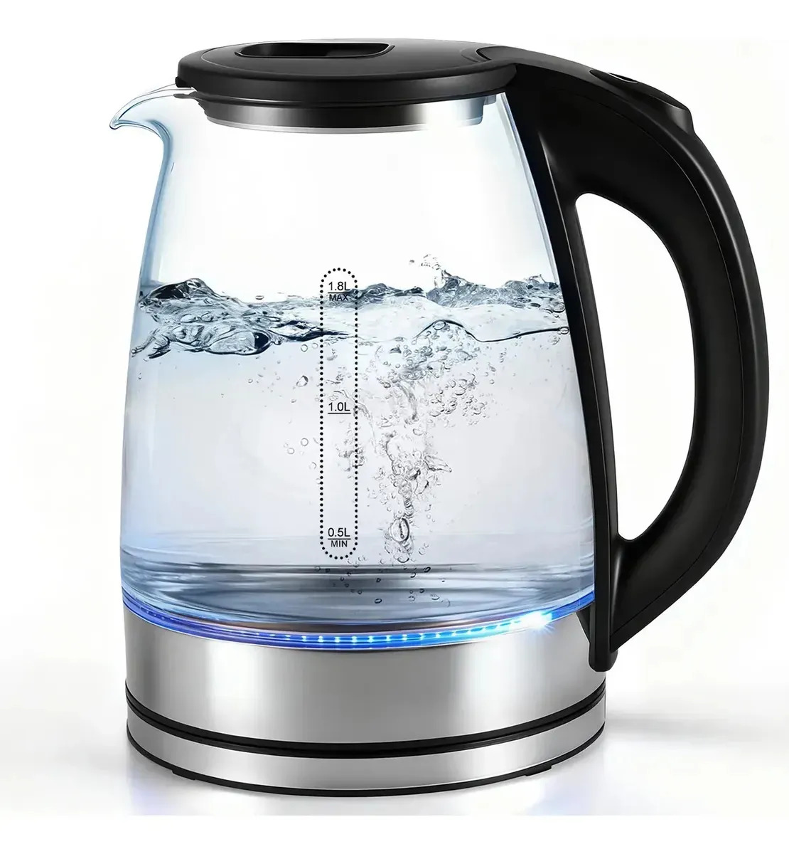 Imagen de Hervidor De Acero Inoxidable Transparente De 1,8 L