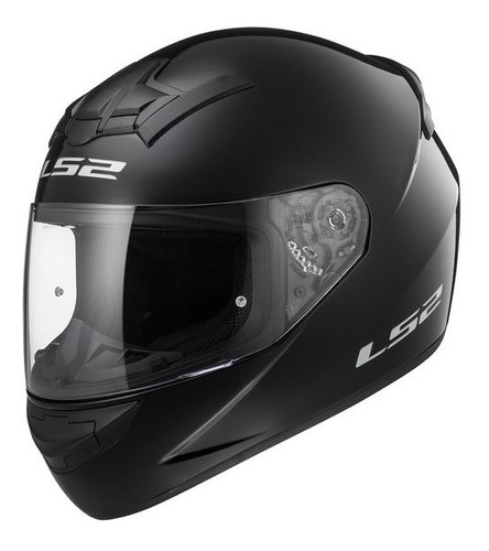 Casco Negro Brillante  Ls2 Rocky Mono Ff352 Talle Medium