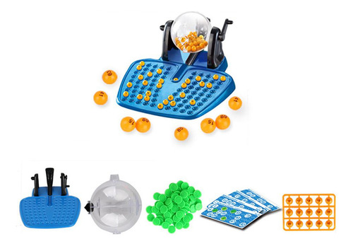 Lotto Game Set Rotary Cage Family Party 48 Cartas Toy Age 3+
