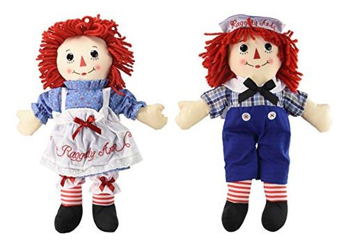 Muñeca Aurora World Raggedy Ann Y Raggedy Andy 40 Cm