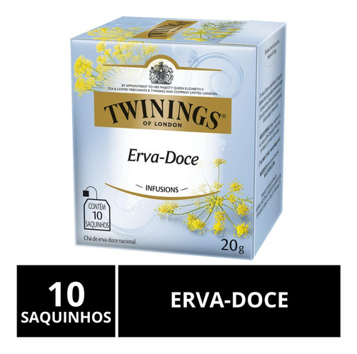 Chá Twinings, Caixa Com 10 Saquinhos, Erva Doce