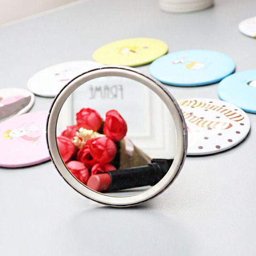 Espejo Mini Espejo De Bolsillo Para Niñas, Plástico, Portáti