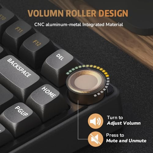 Rk R75 Pack: Teclado Mecnico Gaming 75% Con Control De Volum