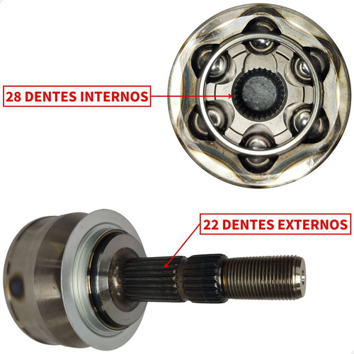 Par Junta Homocinética Do Celta Corsa Classic Prisma Sem Abs