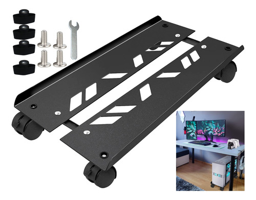 Base/soporte Para Cpu Con Base Metalica Ajustable Retráctil