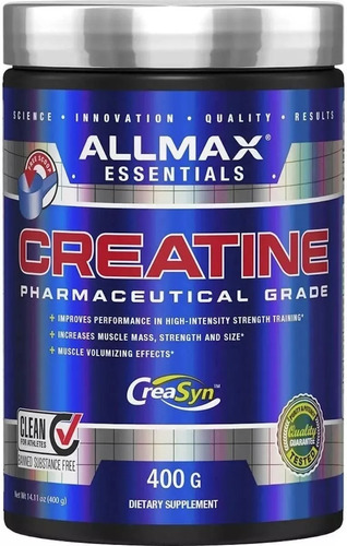 Creatina Monohidratada Allmax 400grs 80 Servicios